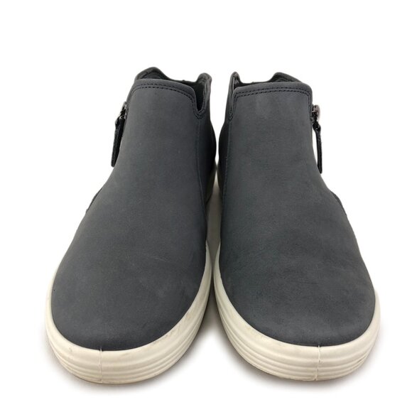 Ecco Soft 7 Gray Nubuck Zip Booties EUR 41 - Picture 4 of 12